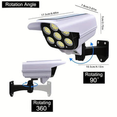 Solar LED Wall Light with 77 Beads 2 Batteries 3 Modes Waterproof Remote Control