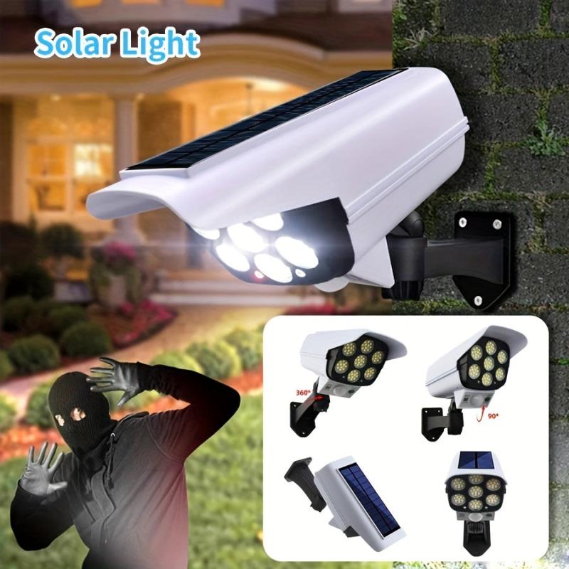 Solar LED Wall Light with 77 Beads 2 Batteries 3 Modes Waterproof Remote Control