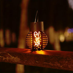 Solar Outdoor Lantern Hollow Garden Hanging Lantern Decorative Lamp