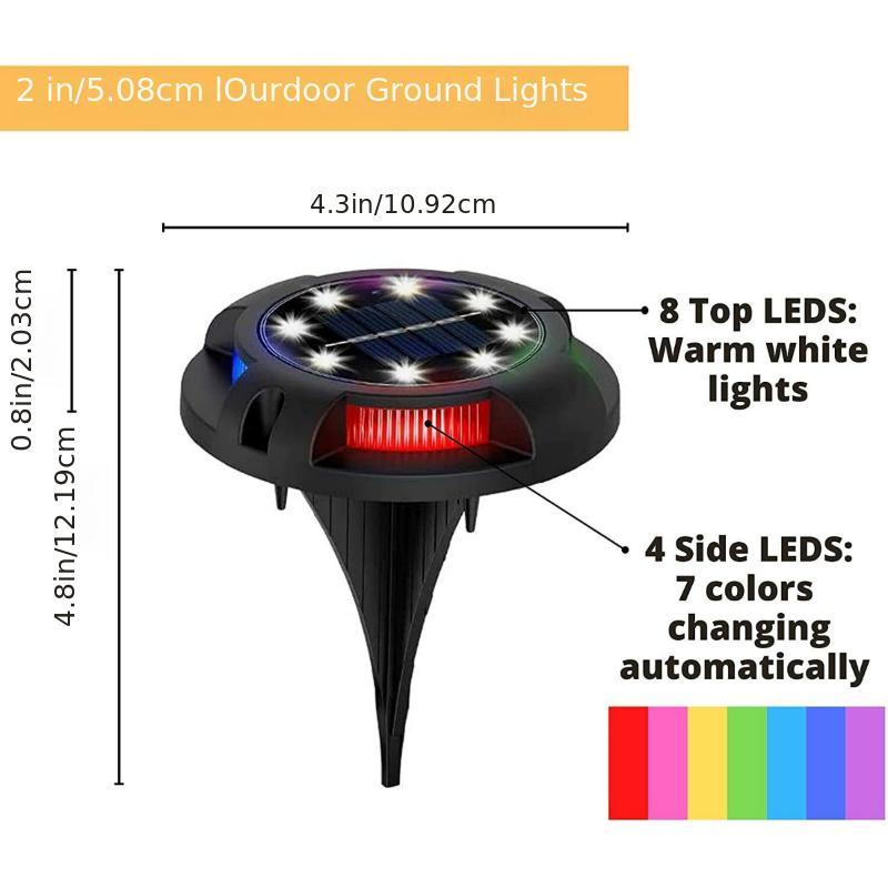 4 Pack Solar Walkway Lights IP65 Waterproof & LED
