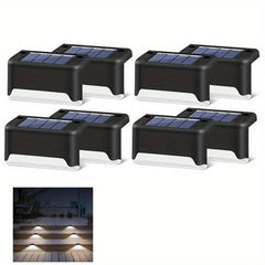 8pcs LED Solar Staircase Light Outdoor Waterproof Garden Terrace Guard