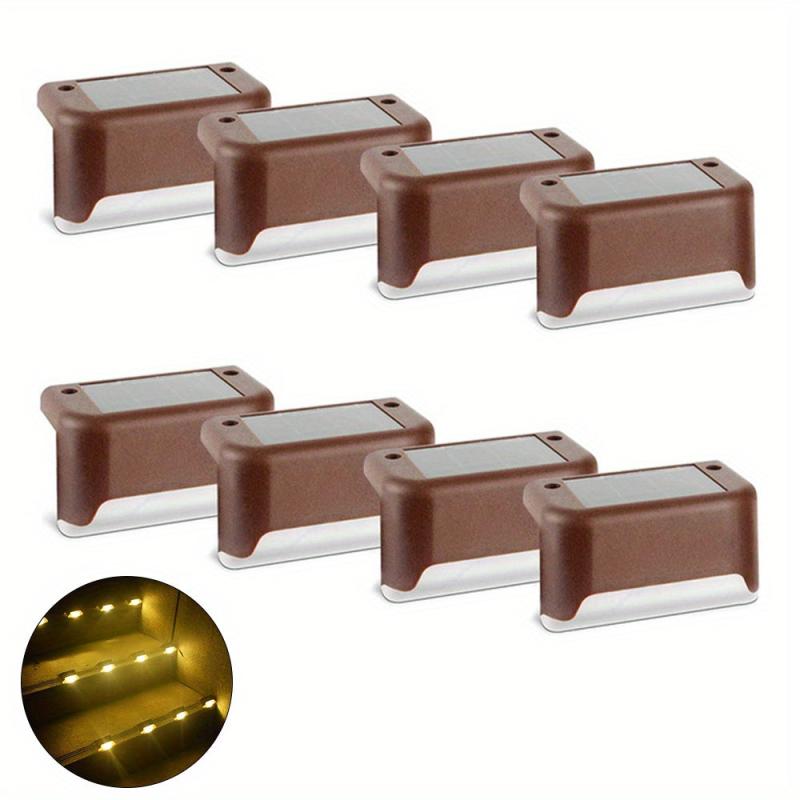 8pcs LED Solar Staircase Light Outdoor Waterproof Garden Terrace Guard