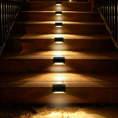 8pcs LED Solar Staircase Light Outdoor Waterproof Garden Terrace Guard