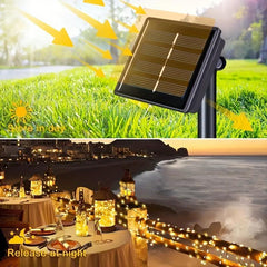 Solar Outdoor Fairy Lights 300LED Copper Wire String Lights Waterproof