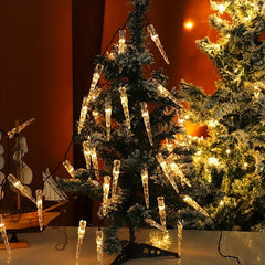 20LED Solar Icicle String Lights 8 Mode Christmas Decorative Light