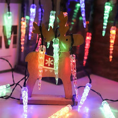 20LED Solar Icicle String Lights 8 Mode Christmas Decorative Light