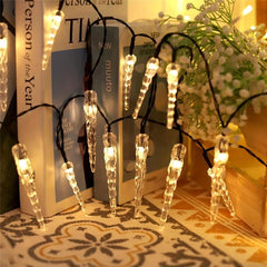 20LED Solar Icicle String Lights 8 Mode Christmas Decorative Light