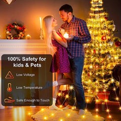 180LED Waterfall Tree Fairy Lights 9 Drop 200cm Outdoor Garland USB Plug