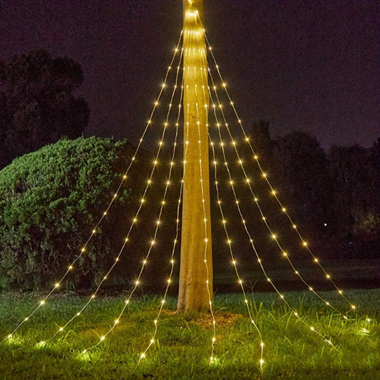 180LED Waterfall Tree Fairy Lights 9 Drop 200cm Outdoor Garland USB Plug