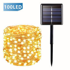 Solar String Lights Outdoor 300 LED 8 Modes Copper Wire Fairy Lights