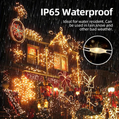 Solar String Lights Outdoor 300 LED 8 Modes Copper Wire Fairy Lights