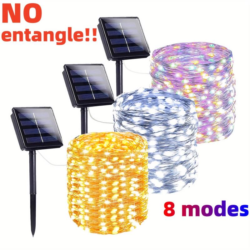 Solar String Lights Outdoor 300 LED 8 Modes Copper Wire Fairy Lights