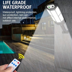 Solar Induction Wall Lamp 6500K LED Solar Wall Light IP65 Motion Sensor