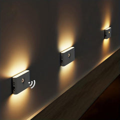 LED Motion Sensor Night Light Outdoor USB Rechargeable Wall Light