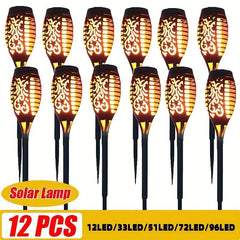 Solar Flame Light Waterproof Garden Decoration Outdoor Lawn Path Lamp