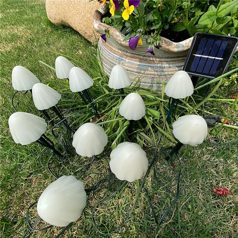 30 Mushroom Lamp Warm Solar Patio Lights Waterproof Fairy Lights