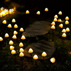 30 Mushroom Lamp Warm Solar Patio Lights Waterproof Fairy Lights