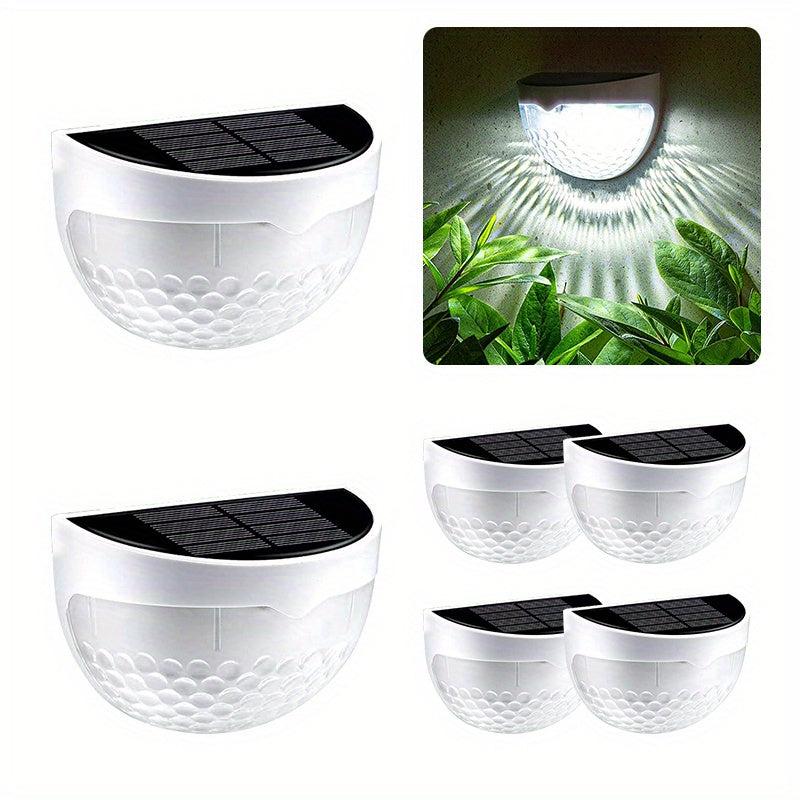2pcs Solar Fence Lights Outdoor Waterproof LED Solar Wall Lights