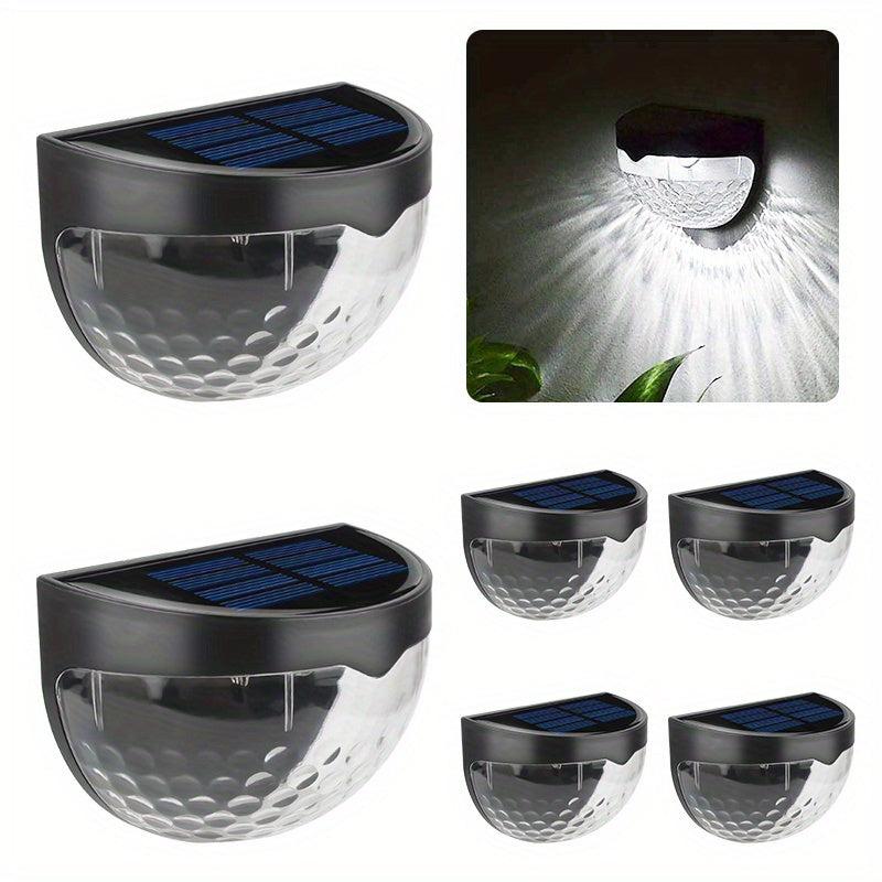 2pcs Solar Fence Lights Outdoor Waterproof LED Solar Wall Lights