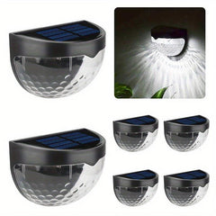 2pcs Solar Fence Lights Outdoor Waterproof LED Solar Wall Lights