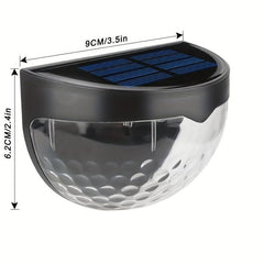 2pcs Solar Fence Lights Outdoor Waterproof LED Solar Wall Lights