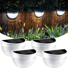 2pcs Solar Fence Lights Outdoor Waterproof LED Solar Wall Lights
