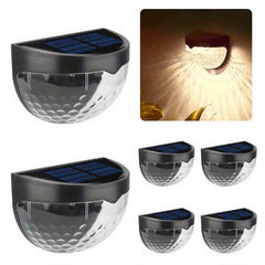 2pcs Solar Fence Lights Outdoor Waterproof LED Solar Wall Lights