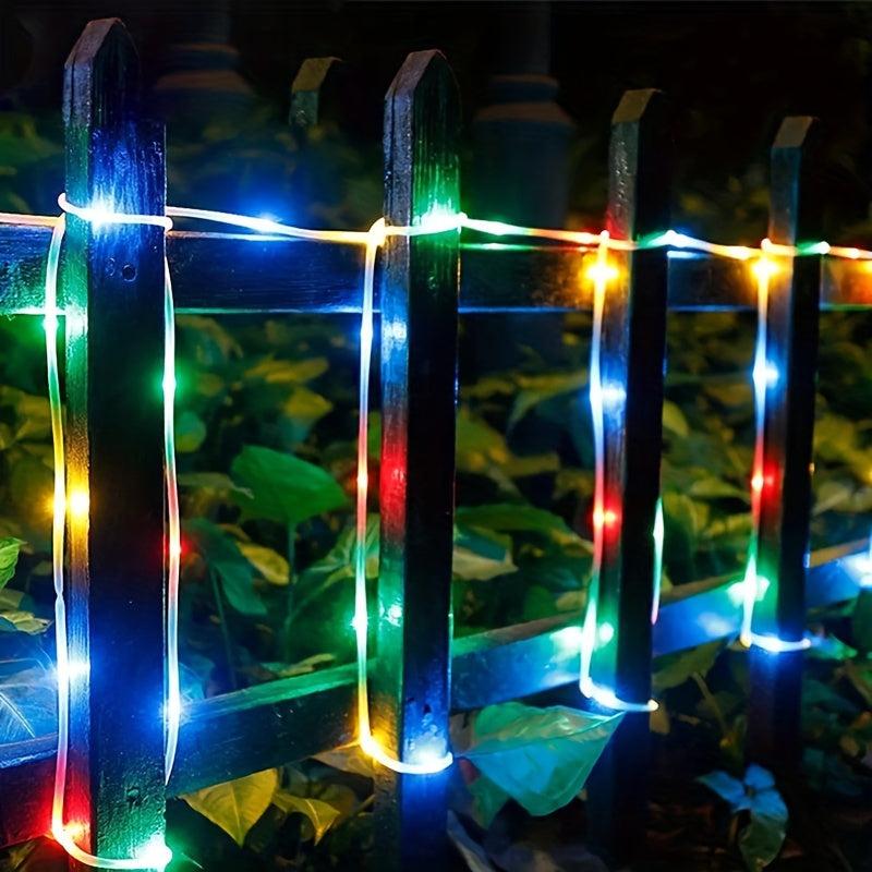 Solar Rope Lights Outdoor IP67 Waterproof 8 Modes Garden String Lights