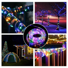 Solar Rope Lights Outdoor IP67 Waterproof 8 Modes Garden String Lights