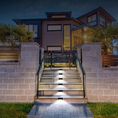 4pcs Outdoor Solar Stair Light Waterproof Garden Step Lamp Fence Pathway Yard
