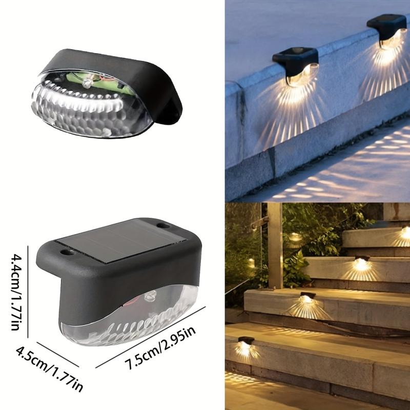 4pcs Solar Deck Lights Outdoor Waterproof Garden Access Lights