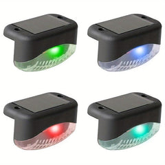 4pcs Solar Deck Lights Outdoor Waterproof Garden Access Lights
