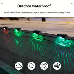 4pcs Solar Deck Lights Outdoor Waterproof Garden Access Lights