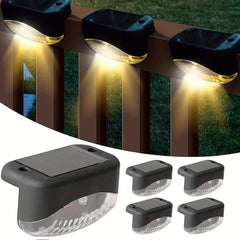 4pcs Solar Deck Lights Outdoor Waterproof Garden Access Lights