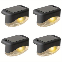 4pcs Solar Deck Lights Outdoor Waterproof Garden Access Lights