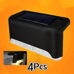 8 Pack Solar Stair Lights - Waterproof & Light Control