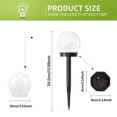 3 Pack Solar Garden Ball Light Outdoor Decorative Landscape Light