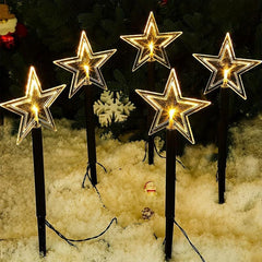 5-in-1 Solar Pentagram Lawn Light LED Night Lamp