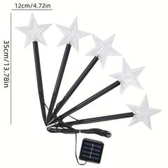 5-in-1 Solar Pentagram Lawn Light LED Night Lamp