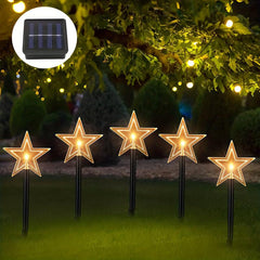 5-in-1 Solar Pentagram Lawn Light LED Night Lamp