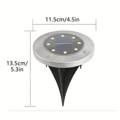 8LED Solar In Ground Lights for Lawns Yards Decks Walkways