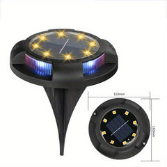 Solar Floor Mounted Light 8 LED Beads PC Waterproof Material G