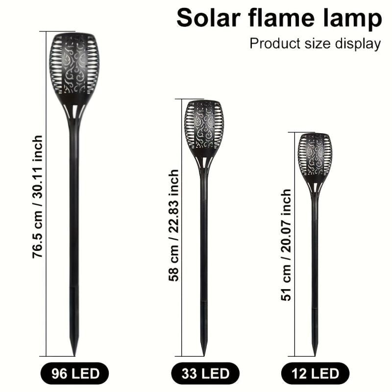 Waterproof Solar Flame Light 96 LED Torches for Outdoor Landscape Decoration