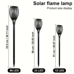 Waterproof Solar Flame Light 96 LED Torches for Outdoor Landscape Decoration