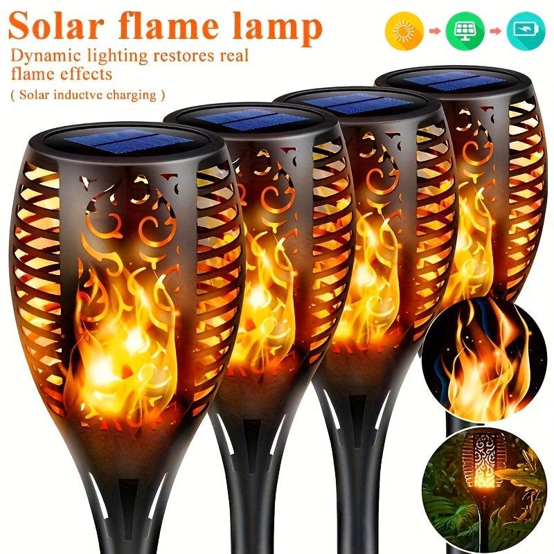 Waterproof Solar Flame Light 96 LED Torches for Outdoor Landscape Decoration