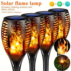 Waterproof Solar Flame Light 96 LED Torches for Outdoor Landscape Decoration