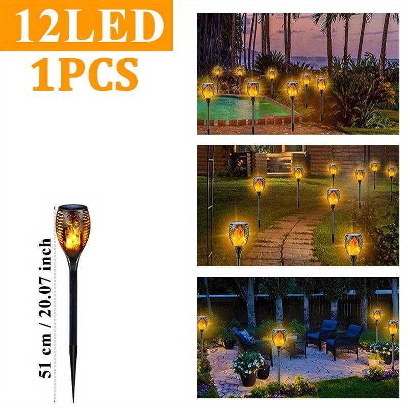 Waterproof Solar Flame Light 96 LED Torches for Outdoor Landscape Decoration