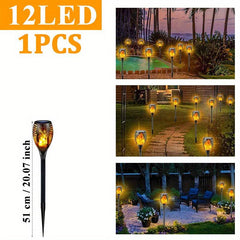 Waterproof Solar Flame Light 96 LED Torches for Outdoor Landscape Decoration