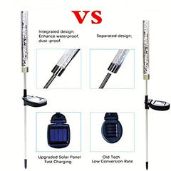 2pcs Solar Garden Stake Lights Outdoor RGB Solar Path Garden Stake Light