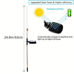 2pcs Solar Garden Stake Lights Outdoor RGB Solar Path Garden Stake Light